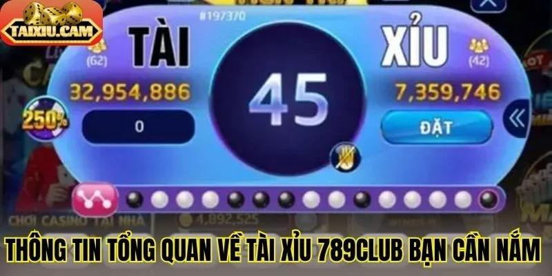 Thông tin tổng quan về tài xỉu 789Club bạn cần nắm
